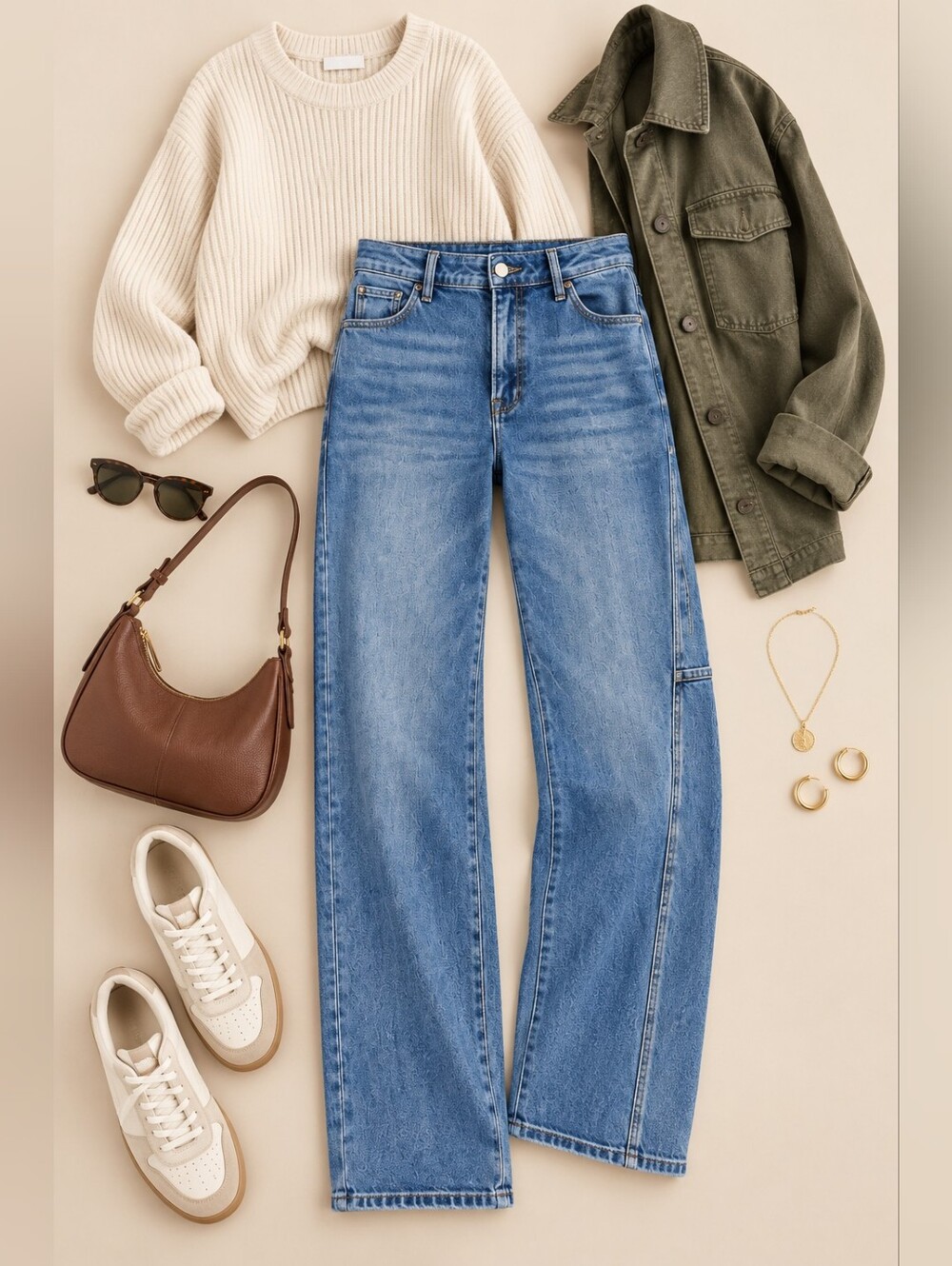 RISEN HR Slouchy Baggy Jeans Stretch Relaxed Cottagecore Modern Various NEW - Picture 3 of 8